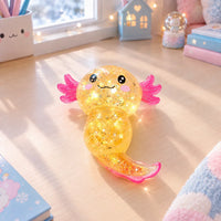 Squishy axolotl pailleté jaune