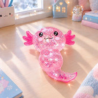 Squishy axolotl pailleté rose