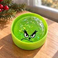 Squishy dumpling vert pailleté modèle Grognon