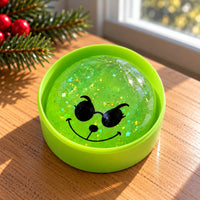 Squishy dumpling vert pailleté modèle Lunettes